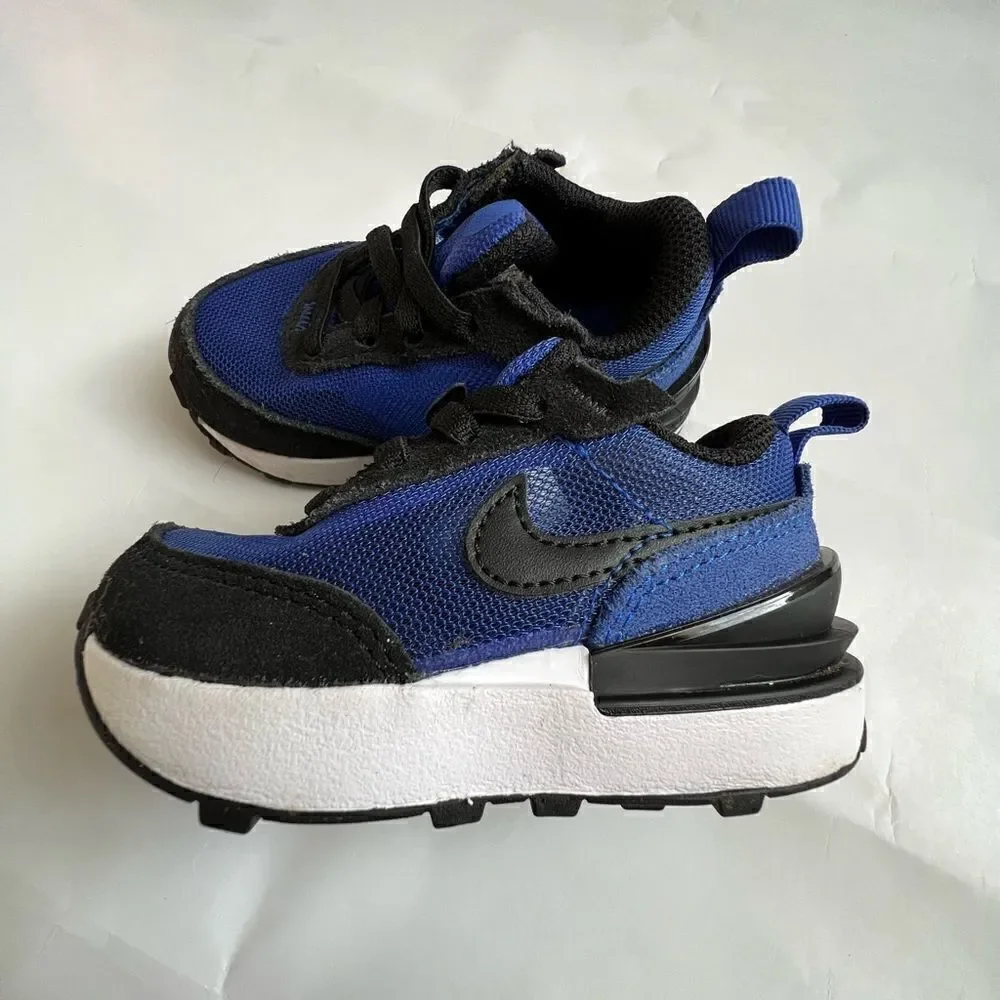 Toddler's Nike Waffle One Racer Blue/Black-White size 4 Toddler
